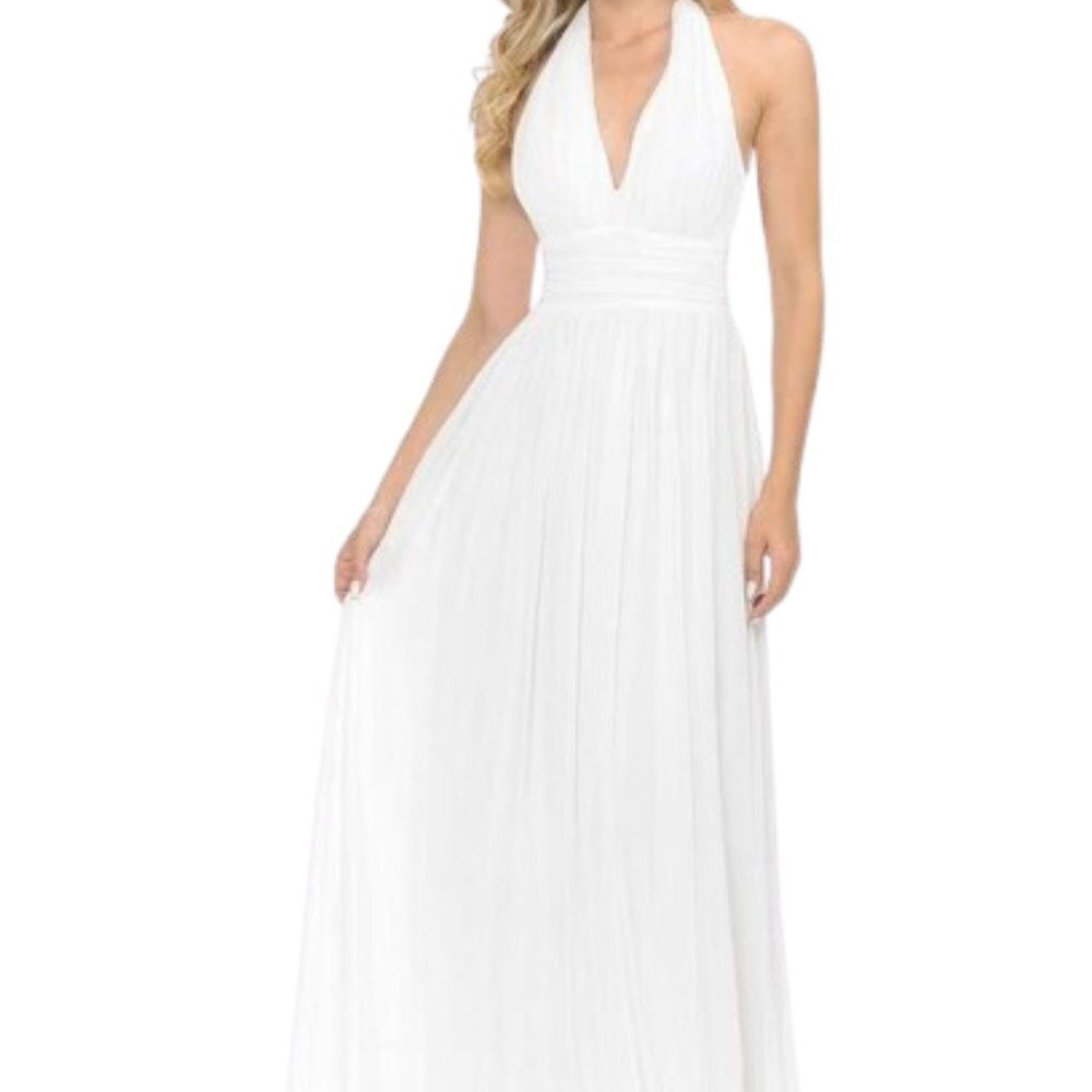 NWT Lenovia 5202 Evening Dress Ivory Size S